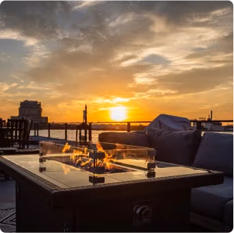 Sunset on a FLOHOM deck